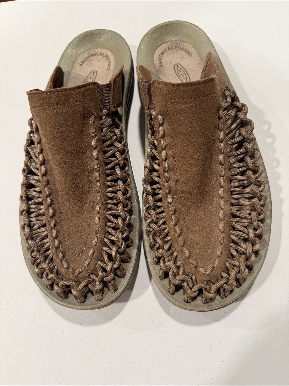 KEEN Brown Woven Slip-On Mule Sandal